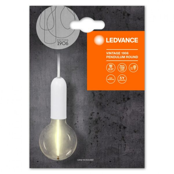 CORPURI de ILUMINAT Osram 1906 PENDULUM ROUND E27 WT LEDV „000004099854092565” (timbru verde 0.8 lei)