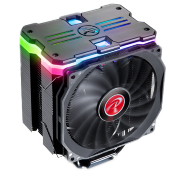 Cooler Raijintek „MYA RBW”, skt. universal, racire cu aer, ventilator 120 mm, 1400 rpm, inaltime cooler 163mm, 6 heatpipe, iluminat RGB „0R10B00094” (timbru verde 2.00 lei)