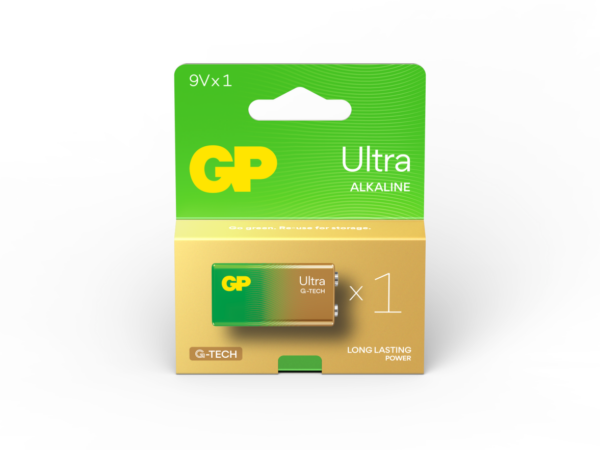 Baterie GP Batteries, Ultra Alcalina (6LF22) 9V alcalina, blister 1 buc. „GP1604AUETA21-2GSB1” „GPPVA9VAU143” – 29836 (timbru verde 0.08 lei)