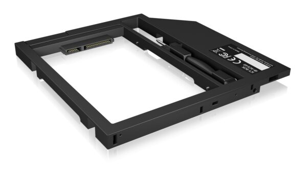RACK intern Icy Box, tip caddy 9/ 9.5mm, 3.5 inch la 2.5 inch HDD/ SSD 7-9mm, S-ATA, interfata PC S-ATA, metal, negru, „IB-AC649”