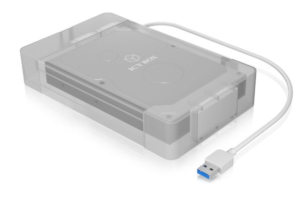 RACK HDD Icy Box SATA 2.5″/3.5″, 1x USB 3.2 Gen 1, SATA III, UASP, viteza: 6Gbit/s, plastic, alb, „IB-AC705-6G” (timbru verde 0.8 lei)
