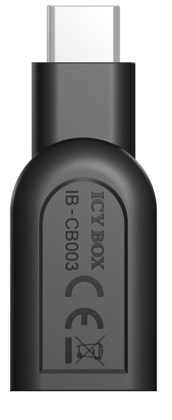 CABLU alimentare si date Icy Box, pt smartphone USB 3.2 Type-C Gen 1 (M) la USB 3.2 Type-A Gen 1 (F), plastic, negru, „IB-CB003” (timbru verde 0.08 lei)