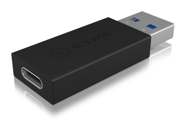 ADAPTOARE, Carduri PC – Icy Box, pt smartphone USB 3.2 Type-A Gen 2 la USB Type-C, Viteza: 10Gbit/s, plastic, negru, „IB-CB015” (timbru verde 0.08 lei)