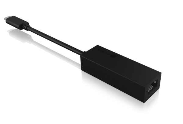 ADAPTOR RETEA Icy Box USB 3.0 Type-C la Interfata Ethernet Gigabit RJ-45, plastic, negru, „IB-LAN100-C3”