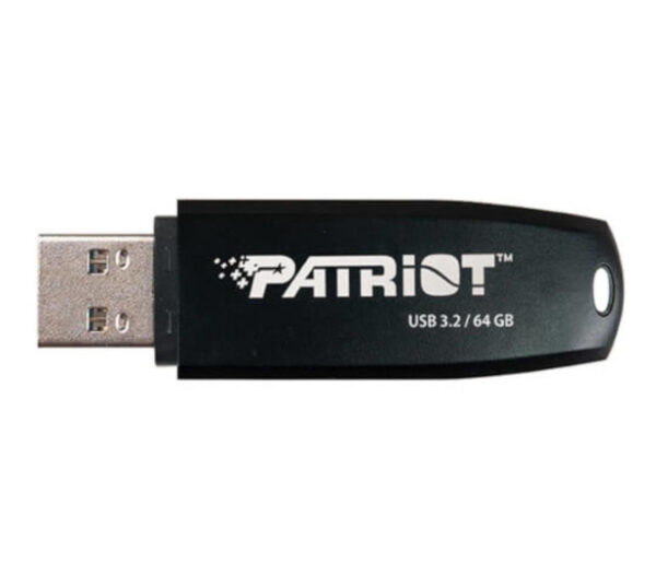 MEMORIE USB 3.2 PATRIOT Xporter Core, 64GB, capac, negru, „PSF64GXRB3U” (timbru verde 0.03 lei)