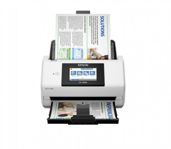 Scanner Portabil EPSON DS-790WN, A4, Viteza de scanare duplex: 45ppm/90ipm, Optiuni: , Conectivitate:USB|Retea|WiFI, Scanare ambele fete:Da, ADF:(Timbru Verde11Lei) „B11B265401”