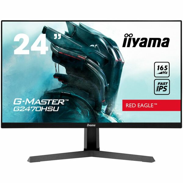 MONITOARE Iiyama 24″ ETE Fast IPS Gaming, G-Master Red Eagle, FreeSync Premium, 1920×1080@165Hz, 250cd/m2, 1100:1, HDMI, DisplayPort, 0,8ms (MPRT), Speakers, USB-HUB (2×2.0), Black Tuner „G2470HSU-B1” (timbru verde 7 lei)