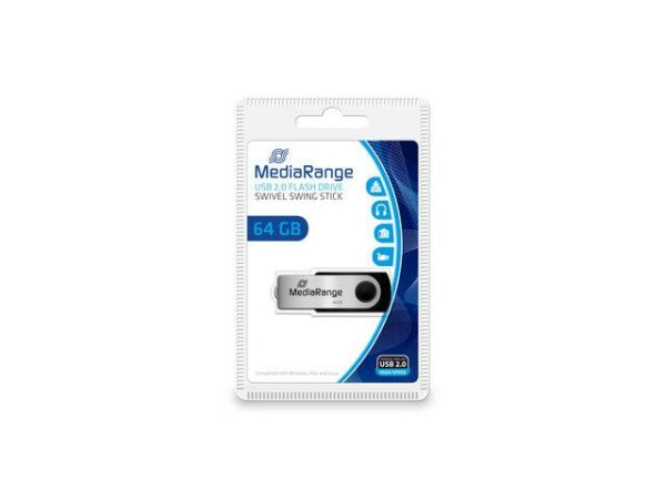 MediaRange USB 2.0 flash drive, 64GB „MR912” (timbru verde 0.03 lei)