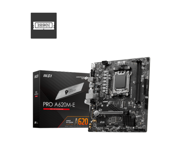 MSI PRO A620M-E AM5 1xHDMI 1xVGA „PRO A620M-E”