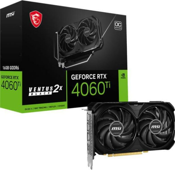 PLACI VIDEO MSI GF RTX 4060 TI VENTUS 2XBLACK 16G OC „RTX 4060 TI VENTUS 2X BLACK 16G OC”