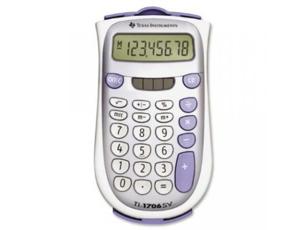 CALCULATOR de BIROU Texas Instruments TI-1706 SV, 8-digit, giant SuperView display and dual power, change sign (+/-) „TI000034” (timbru verde 0.18 lei)