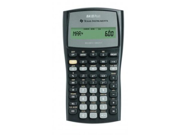 CALCULATOR de BIROU Texas Instruments TI-BA-II PLUS „TI001806” (timbru verde 0.18 lei)