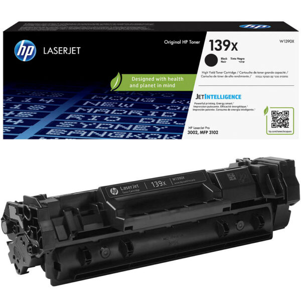 Toner Original HP Black, nr.139X, pentru LaserJet Pro 3002dn|LaserJet Pro 3002dw|LaserJet Pro 3002dwe|MFP 3102fdn|MFP 3102fdne, 4k, incl.TV 1.2incl.TV „W1390X”