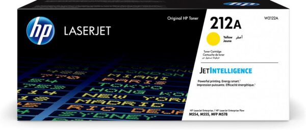 Toner Original HP Yellow, nr.212A, pentru Laser Jet M555x|M554dn|M555dn|MFP M578c|M578z|M578f, 4.5k, incl.TV 1.2incl.TV „W2122A”