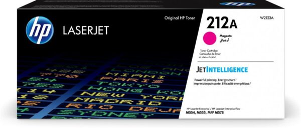 Toner Original HP Magenta, nr.212A, pentru Laser Jet M555x|M554dn|M555dn|MFP M578c|M578z|M578f, 4.5k, incl.TV 1.2incl.TV „W2123A”