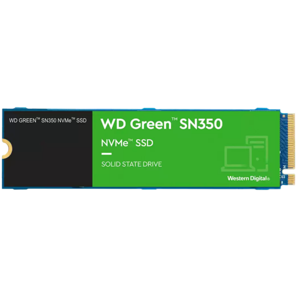 SSD WD Green SN350 500GB M.2 2280 PCIe Gen3 x4 NVMe TLC, Read/Write: 2400/1500 MBps, IOPS 250K/170K, TBW: 60 „WDS500G2G0C”