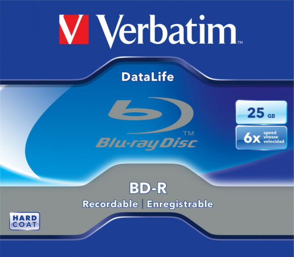 BD-R DL VERBATIM 25GB, viteza 6x, 1 buc, Jewel Case, printabil, „43840”