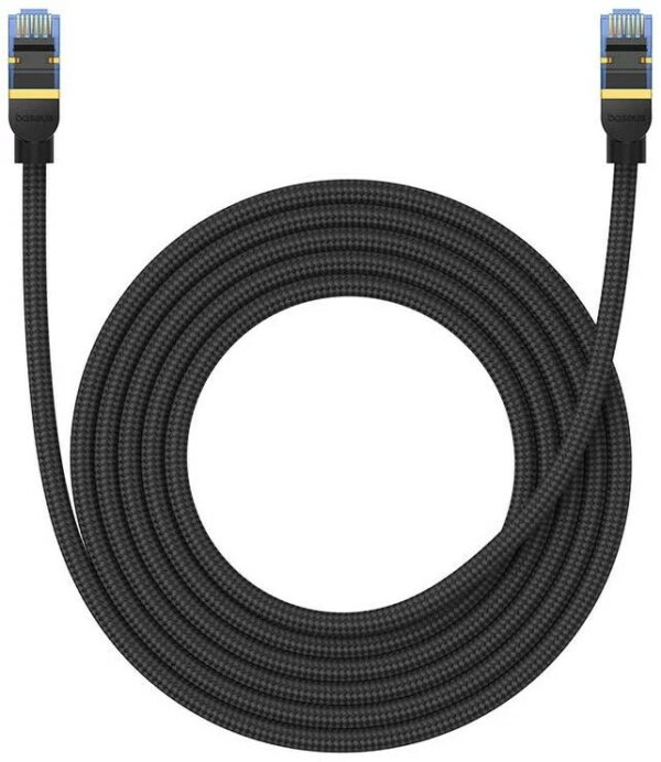 PATCH CORD UTP Baseus Cat7, fire din cupru, round cable, viteza maxima 10 Gbps, PVC, 3m, negru „B0013320B111-04” (timbru verde 0.08 lei) – 6932172646608