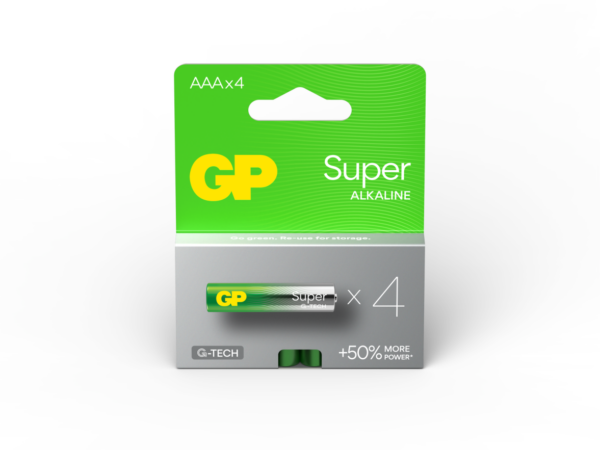 Baterie GP Batteries, Super Alcalina AAA (LR03) 1.5V alcalina, blister 4 buc. „GP24AETA21-2GSB4” „GPPCA24AS530” (timbru verde 0.32 lei) – 53876
