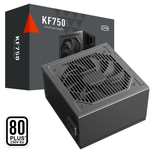 SURSA PCCOOLER, 750W, fan 120mm, certificare 80PLUS White, MB 20+4 pin x 1, CPU 4+4 pin x 2 , PCI-E 6+2 pin x 2, SATA x 3, „KF750” (timbru verde 2lei)