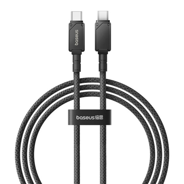 CABLU alimentare si date Baseus Unbreakable, Fast Charging Data Cable pt. smartphone, USB Type-C la USB Type-C 100W, 1m, braided aliaj zinc, negru „P10355800111-00” (timbru verde 0.08 lei) – 6932172633288