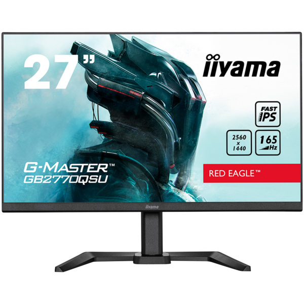 MONITOARE Iiyama 27″ Fast IPS Gaming, G-Master Red Eagle, 2560×1440@165Hz, 400cd/m2, 1000:1, HDMI, DisplayPort, 0,5ms (GTG), HDR400, Speakers, USB-HUB (2×3.0), Black Tuner, 15cm Height Adj. Stand „GB2770QSU-B5” (timbru verde 7 lei)