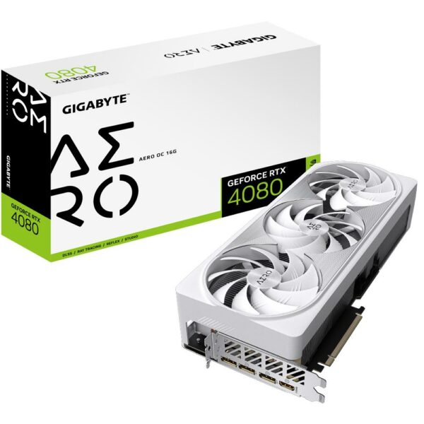 PLACA VIDEO Gigabyte VGA PCIE16 RTX4080 16GB GDDR6X/GV-N4080AERO OC-16GD „GV-N4080AERO OC-16GD 1.0”