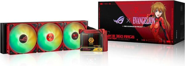 Cooler Asus „ROG RYUJIN III 360 ARGB EVA-02”, skt universal, racire cu lichid, ventilator 120 mm x 3, 2200 rpm, iluminat RGB, „ROG RYUJIN III 360 ARGB EVA-02 EDITION” (timbru verde 2.00 lei)