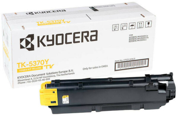 Toner Original Kyocera Yellow,TK-5370Y, pentru ECOSYS PA3500cx|MA3500cix|MA3500cifx, 5K, incl.TV 1.2 RON, „TK-5370Y”