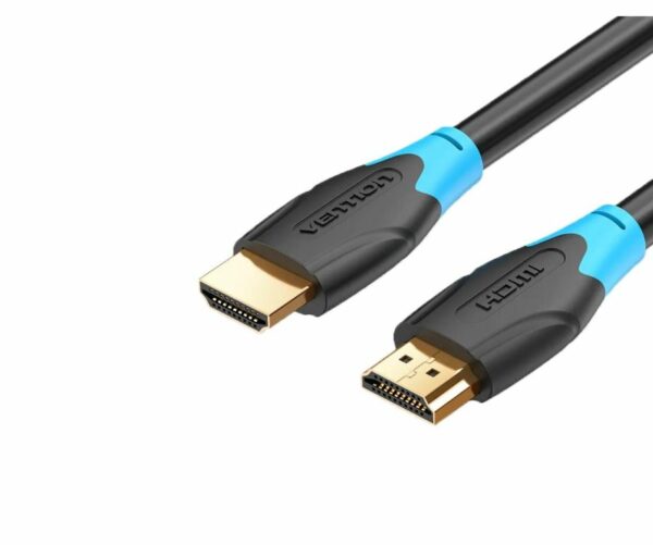 Cablu video Vention, HDMI(T) la HDMI(T), 1m, rezolutie maxima 4K la 60Hz, conectori auriti, cupru, invelis PVC, negru, „AACBF” (timbru verde 0.18lei) – 6922794732643