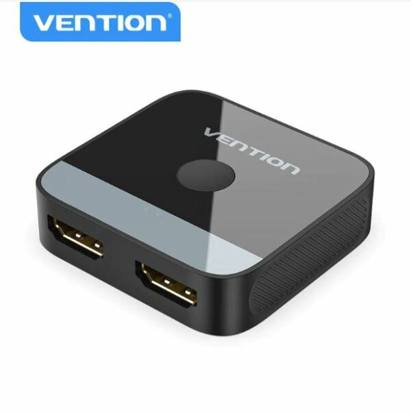 Switch video Vention, HDMI(M) la 2 x HDMI(M), rezolutie maxima 4K la 60Hz, conectori auriti, dublu sens, invelis acrilic si ABS, negru, „AKOB0” (timbru verde 0.18lei) – 6922794769076