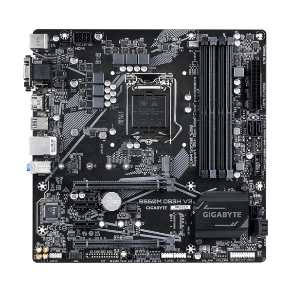 PLACI de BAZA Gigabyte Placa de baza GIGABYTE B560M DS3H V3, LGA1200, DDR4, mATX „B560M DS3H V3”