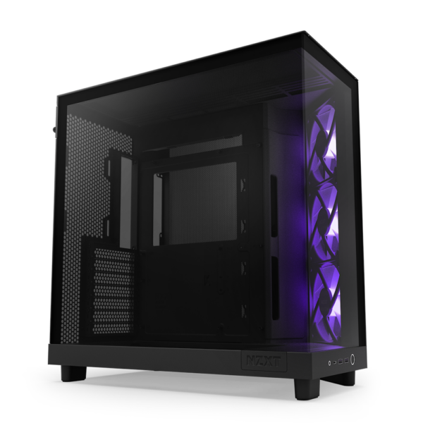 CARCASE NZXT H6 Flow RGB, Compact Dual-chamber, MiddleTower, Negru „CC-H61FB-R1 ” (timbru verde 0.08 lei)