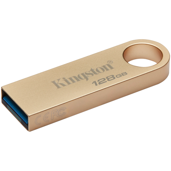 MEMORIE USB 3.2 Kingston 128 GB, 220MB/s, 100MB/s clasica, carcasa metalica, auriu, „DTSE9G3/128GB” (timbru verde 0.03lei)