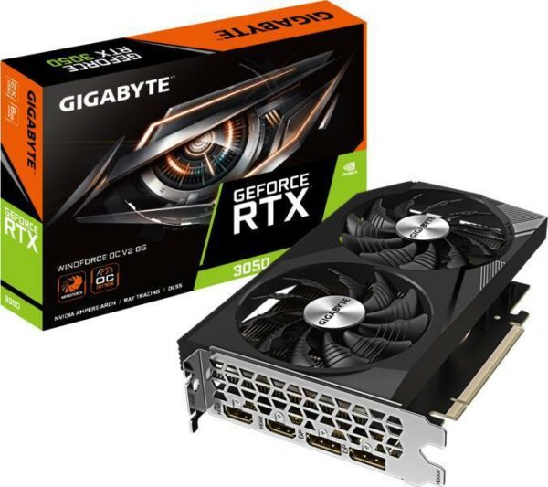 PLACI VIDEO Gigabyte GB GEFORCE RTX 3050 WINDFORCE OC 8G V2 „GV-N3050WF2OCV2-8GD”