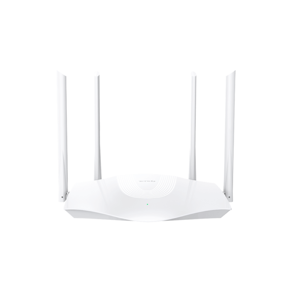 ROUTER Tenda wireless AX1800 Mbps, 1 x WAN Gigabit, 3 porturi LAN Gigabit, 2.4 GHz/5 GHz dual band, 4 antene externe, WI-FI 6 „TX3” (timbru verde 0.8 lei)