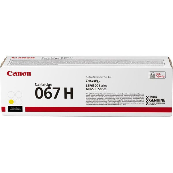 Toner Original Canon Yellow,CRG-067HY, pentru MF 651|MF 655|MF 657, 2.15K, incl.TV 1.2 RON, „5103C002AA”