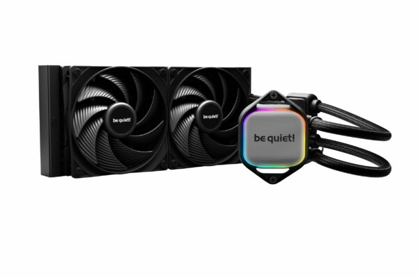 COOLER be quiet! „PURE LOOP 2”, racire lichid, skt. Intel LGA 1700/1200/115x, AMD AM5/AM4, radiator aluminiu, pompa 5500 rpm, fan 2x120mm, 2100 rpm, conector 4-pin PWM, ARGB, ARGB, „BW017” (timbru verde 2 lei)