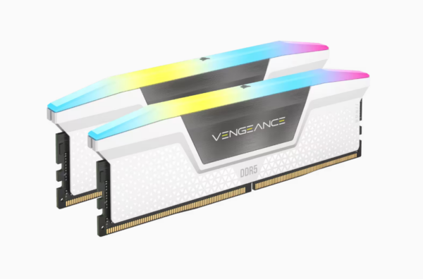 DDR Corsair – gaming Vengeance RGB, DDR5, 32GB (2x16GB), DDR5 6000, C36, 1.35V, Intel XMP, rev D, Alb „CMH32GX5M2D6000C36W”