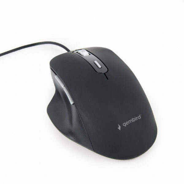 MOUSE GEMBIRD, PC sau NB, cu fir, USB, optic, 3600 dpi, butoane/scroll 6/1, , negru, „MUS-6B-02” (timbru verde 0.18 lei)