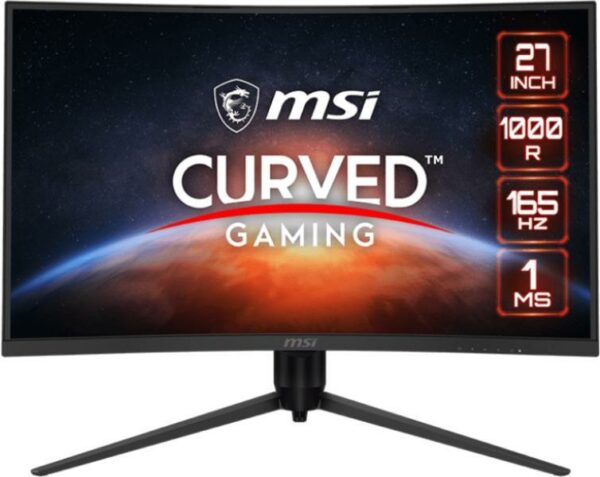 MONITOARE MSI – gaming Optix G271CQR 27inch curved 2560×1440 WQHD 165Hz 1ms 2xHDMI 1xDP Kensington Lock VESA Mounting 75x75mm „OPTIX G271CQR” (timbru verde 7 lei)