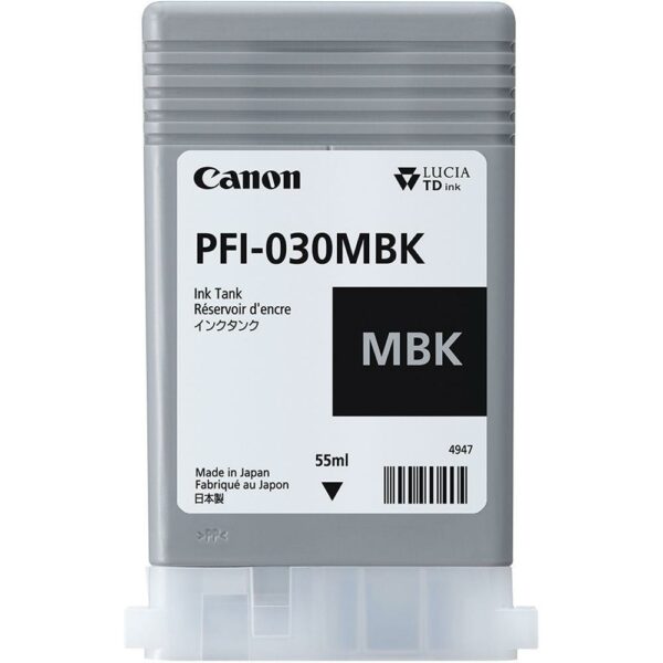 Cartus Cerneala Original Canon Black, PFI-030MBK , pentru TM-240|TM-340, 55ml, (timbru verde 1.2 lei)”3488C001AA”