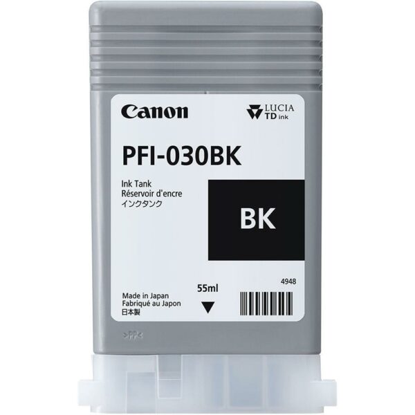 Cartus Cerneala Original Canon Black, PFI-030BK, pentru IPF TM-240|IPF TM-340, 55ml, (timbru verde 1.2 lei)”3489C001AA”