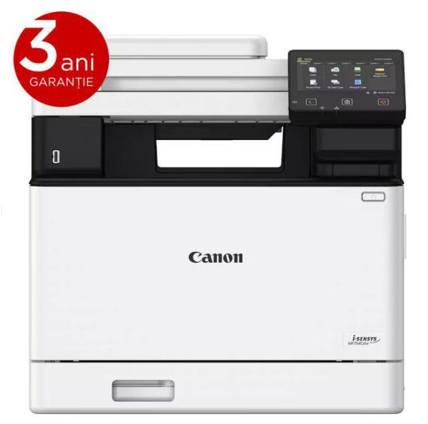 Multifunctional Laser Color Canon MF754CDW, A4, Functii: Impr.|Scan.|Cop.|Fax., Viteza de Printare Monocrom: 33ppm, Viteza de printare color: 33ppm, Conectivitate:USB|Ret|WiFi, Duplex:Da, ADF:ADF (timbru verde 40 lei) „5455C009AA”