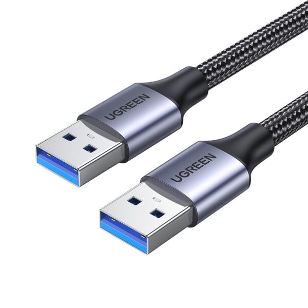 CABLU USB Ugreen „US373”, USB 3.0 (T) la USB 3.0 (T), lungime 2m, brodat, negru „80791” – 6957303887910