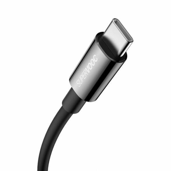 CABLU alimentare si date Baseus Superior (SUPERVOOC), pt. smartphone, USB la USB Type-C , 65W, 2m, negru „CAYS001001” (timbru verde 0.18 lei) – 6932172612924