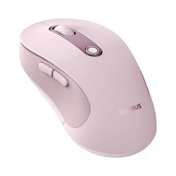 MOUSE Baseus F02 PC sau NB wireless, 2.4GHz si Bluetooth, optic, 800/ 1200/1600 dpi,butoane/scroll 3/1, roz,”B01055505411-01″ (timbru verde 0.18 lei) – 6932172651060