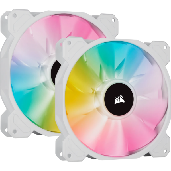 Ventilator Corsair iCUE SP140 RGB ELITE Performance 140mm PWM, kit 2 buc, include Lighting Node CORE, Alb „CO-9050139-WW”