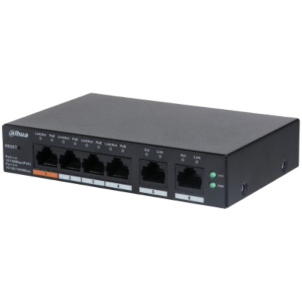 DAHUA SWITCH 6P MNG 4POE CS4006-4ET-60 „CS4006-4ET-60” (timbru verde 2 lei)