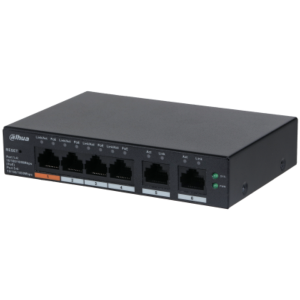 DAHUA SWITCH 6P MNG GB 4POE „CS4006-4GT-60” (timbru verde 2 lei)